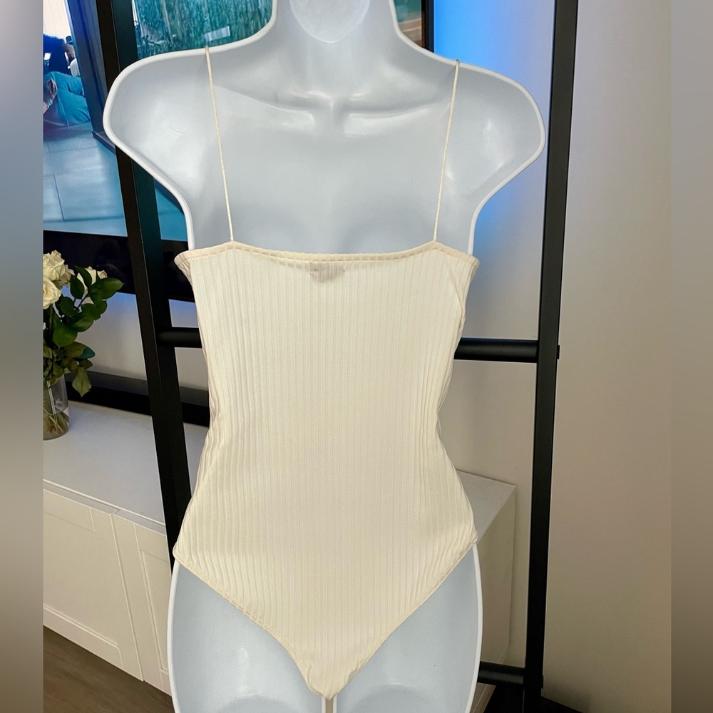 Free Press (Nordstrom Rack) Ivory Ribbed Bodysuit - Picture 2 of 3